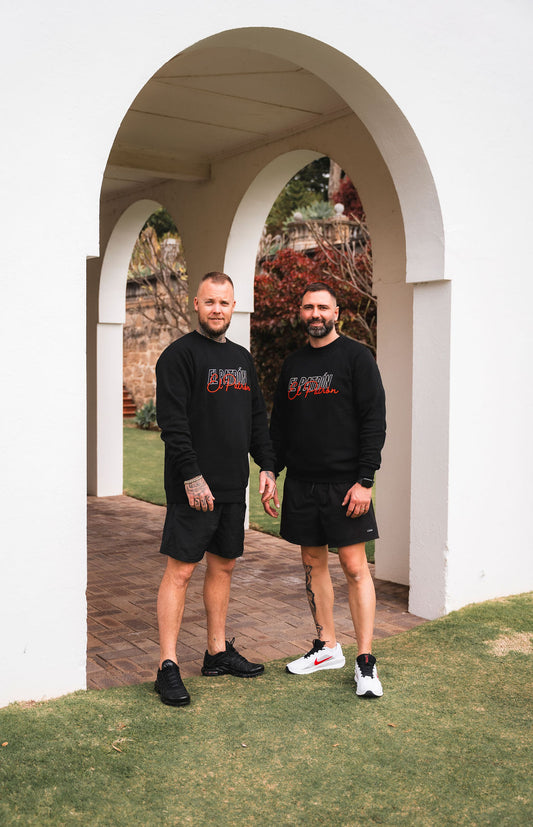 SCRIPT CREW NECK - BLACK